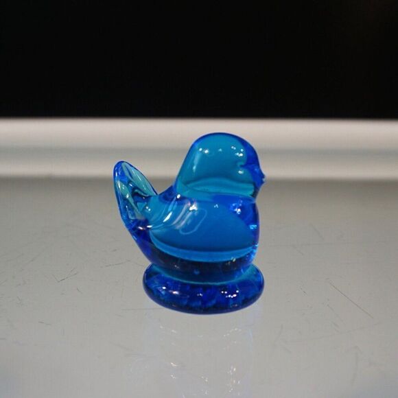 Vintage Leo Ward 1994 Bluebird of Happiness Art Glass Hand Blown Signed - Picture 1 of 6